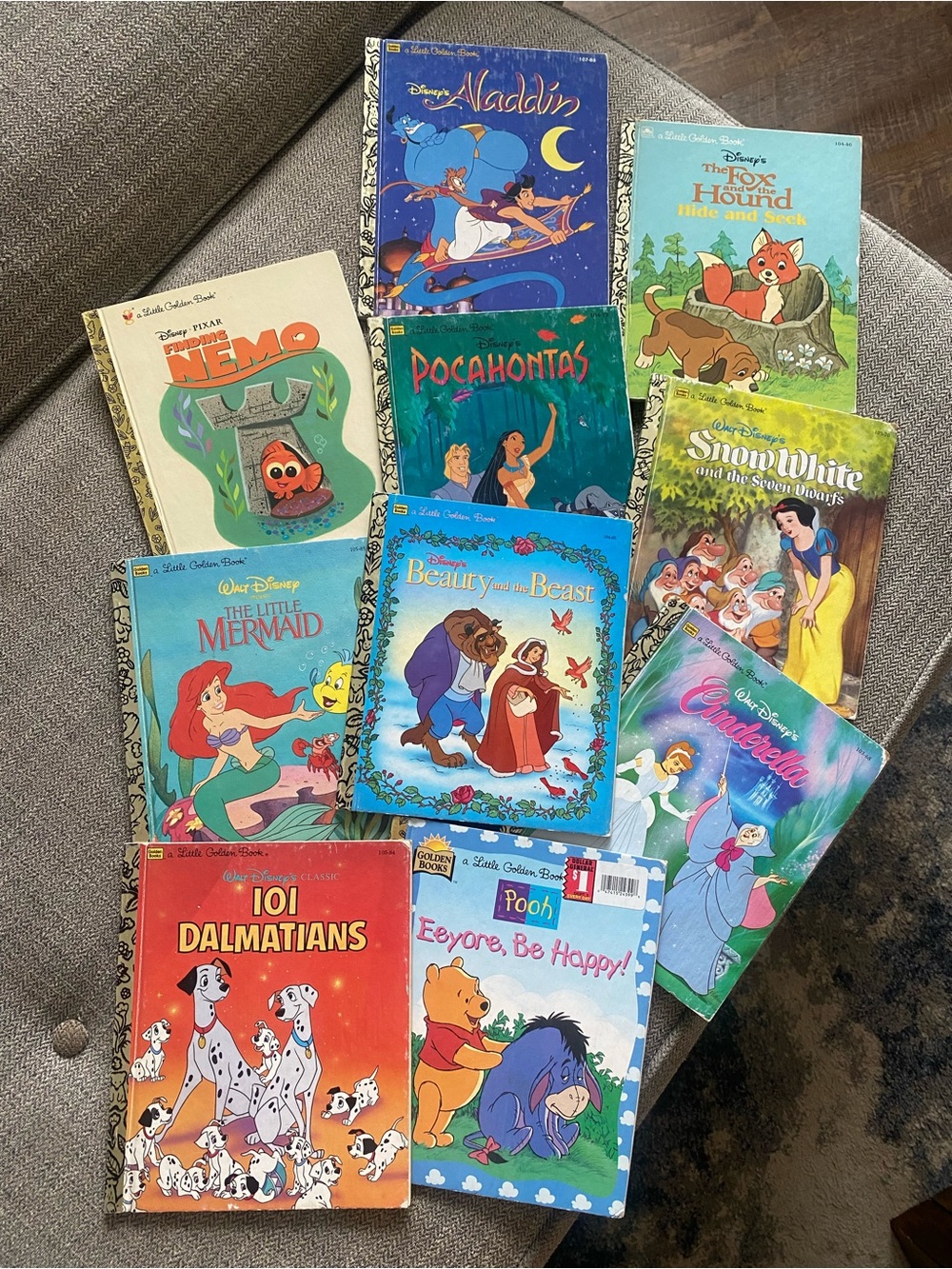 Lot of 10 Disney Little Golden Book Set Cinderella Winnie the Pooh Finding Nemo